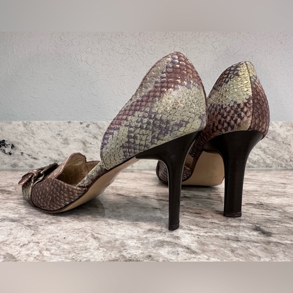 Peter Kaiser snake skin print women's heels Sz 4.5 - Picture 5 of 11